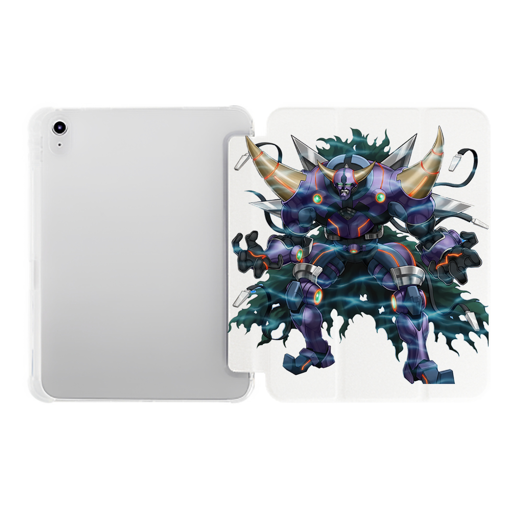 （画像用） 遊☆戯☆王 Yu-Gi-Oh! IPad ケース ペン収納付き 三つ折りスタンド PUレザー×シリコン 対応機種9.5/10.5/10.9インチ